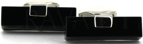 Boutons de Manchette Barres Noires