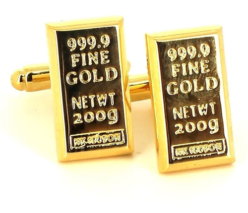 Boutons de Manchettes Barres d'Or