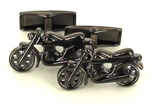 Boutons de Manchettes Moto Noire