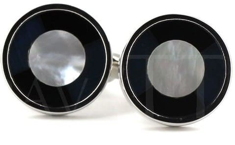Boutons de Manchettes en nacre circulaires