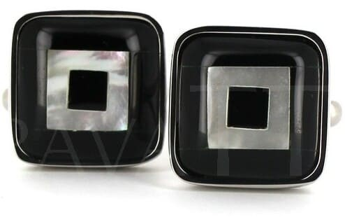Boutons de Manchette en nacre noire