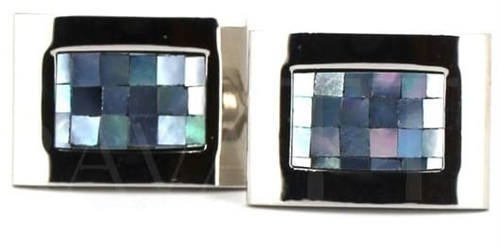 Boutons de Manchette Rectangulaire en Nacre III