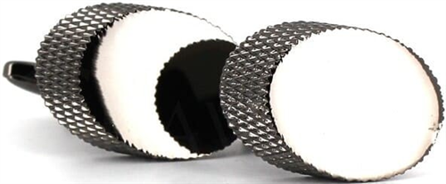 Boutons de Manchettes Noires Ovales