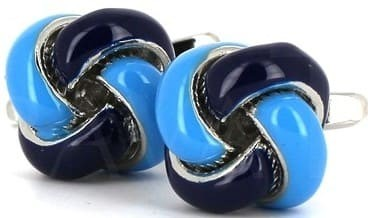 Boutons de Manchette Nœuds Bleus III