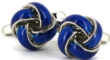 Boutons de Manchette Nœuds Bleus IV