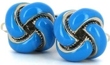 Boutons de Manchette Nœuds Bleus V