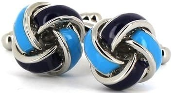 Boutons de Manchette Nœuds Bleus VI
