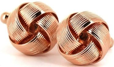 Boutons de Manchette Nœuds Cuivre Rayures II