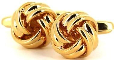 Boutons de Manchette Nœuds Dorés III