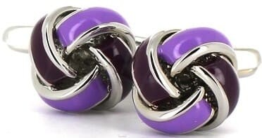 Boutons de Manchette Nœuds Lilas et Violets