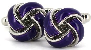 Boutons de Manchette Nœuds Violets