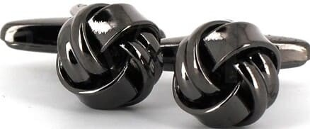 Boutons de Manchette Nœuds Noirs