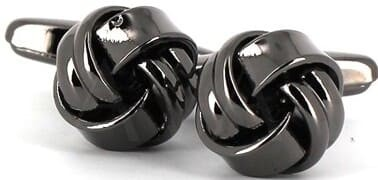 Boutons de Manchette Nœuds Noirs III