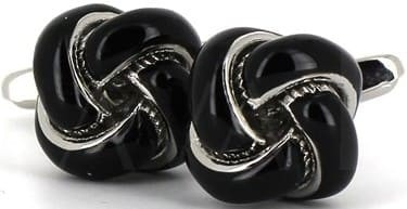 Boutons de Manchette Nœuds Noirs V