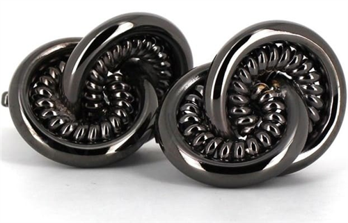 Boutons de Manchette Nœuds Noirs VII