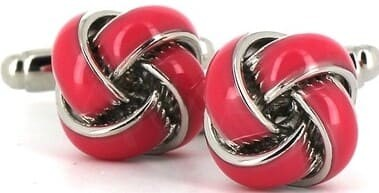 Boutons de Manchette Nœuds Rose Foncé