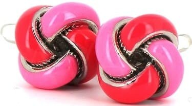 Boutons de Manchette Nœuds Rose et Fuchsia