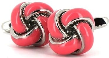 Boutons de Manchette Nœuds Roses Clair