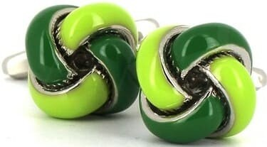 Boutons de Manchette Nœuds Verts
