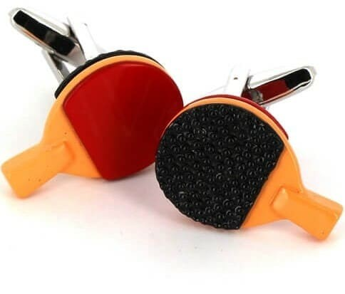Boutons de Manchettes Raquettes de Ping Pong