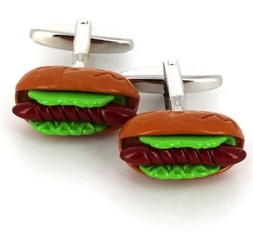 Boutons de Manchettes Hot Dogs