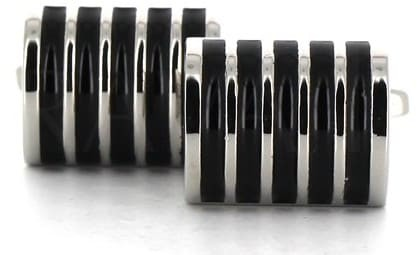 Boutons de Manchette à rayures noires