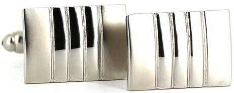 Boutons de Manchettes Rectangulaires 4 Lignes