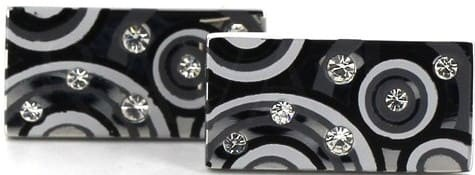 Boutons de Manchette rectangulaires avec des diamants