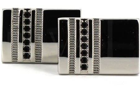 Boutons de Manchette rectangulaires avec pierres III