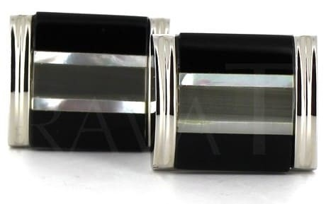 Boutons de Manchette rectangulaires avec pierres VIII