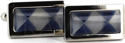 Boutons de Manchette Rectangulaires Losanges