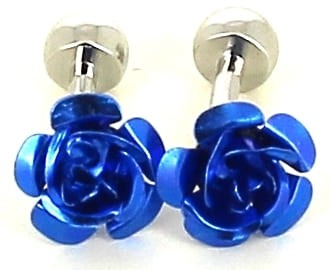 Boutons de Manchette roses bleus