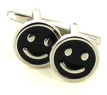 Boutons de Manchette Sourire Noir