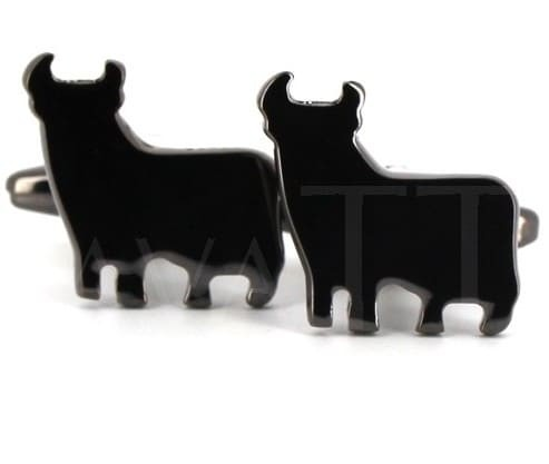 Boutons de Manchettes Taureaux Noirs