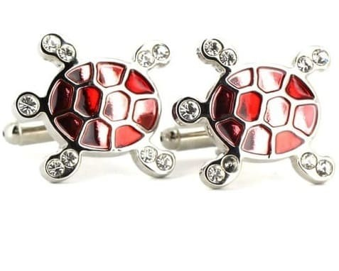 Boutons de Manchettes Tortues Rouges