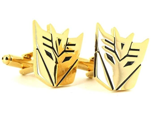 Boutons de Manchette Autobots Decepticons Dorés