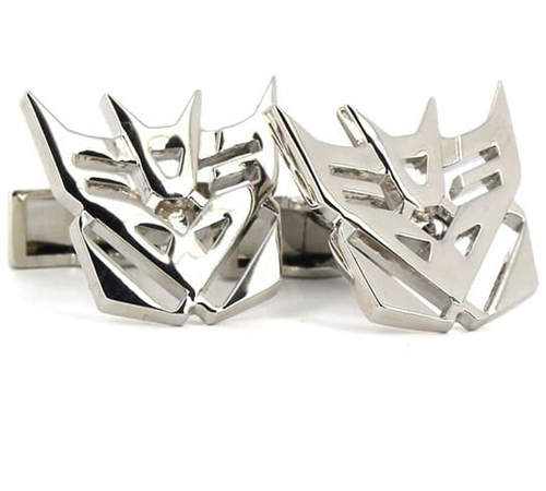 Boutons de Manchettes Transformers Decepticons Argentées