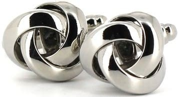 Boutons de Manchette Triple Nœud Lisse