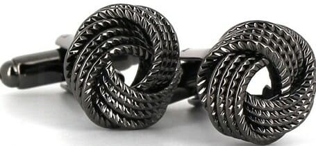 Boutons de Manchette Triple Nœud Noir I