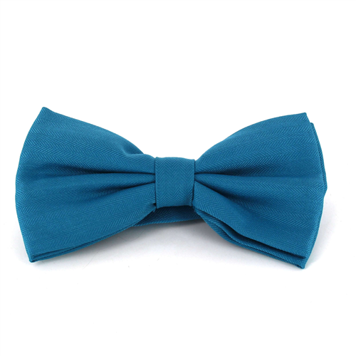 Nœud Papillon en coton à chevrons turquoise