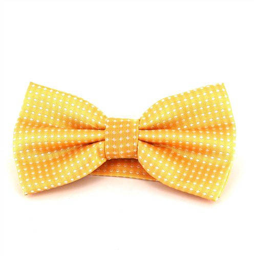 Nœud Papillon Jaune à Pois Blancs