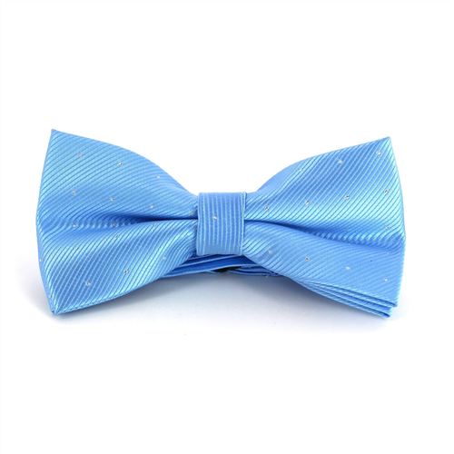 Nœud Papillon Bleu Ciel Points Brillants
