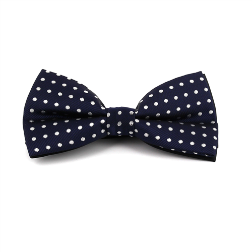 Nœud Papillon Bleu à Pois Blancs