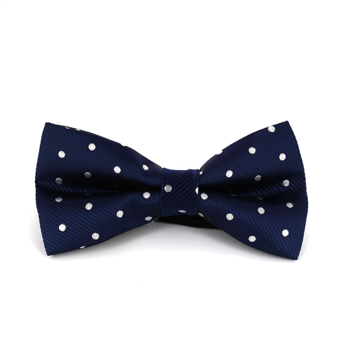 Nœud Papillon Bleu à Pois Blancs