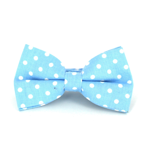 Nœud Papillon Bleu à Pois Blancs