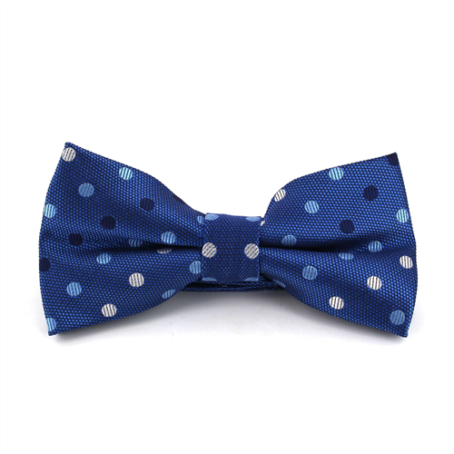 Nœud Papillon Bleu à Pois Multicolores