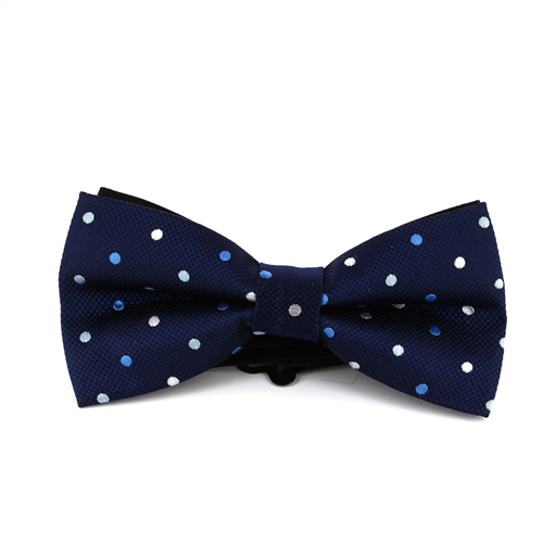 Nœud Papillon bleu à pois multicolores