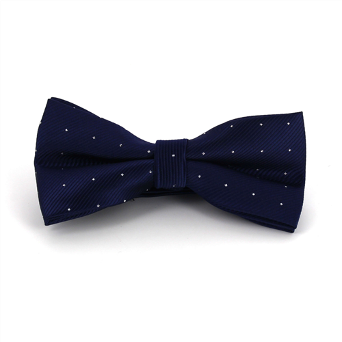 Nœud Papillon bleu marine à pois brillants