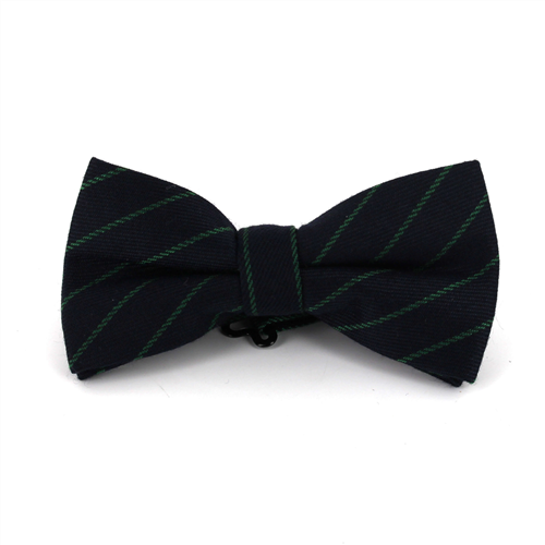 Nœud Papillon Bleu Marine Rayures Vertes