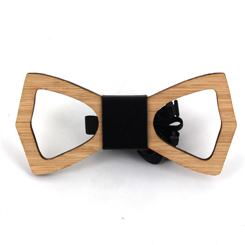 Nœud Papillon en bambou creux et cuir